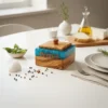 Boîte à poivre en olivier et résine