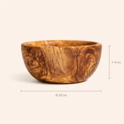 Schéma du saladier à bord régulier : diamètre 28 cm et hauteur de 7 à 9 cm