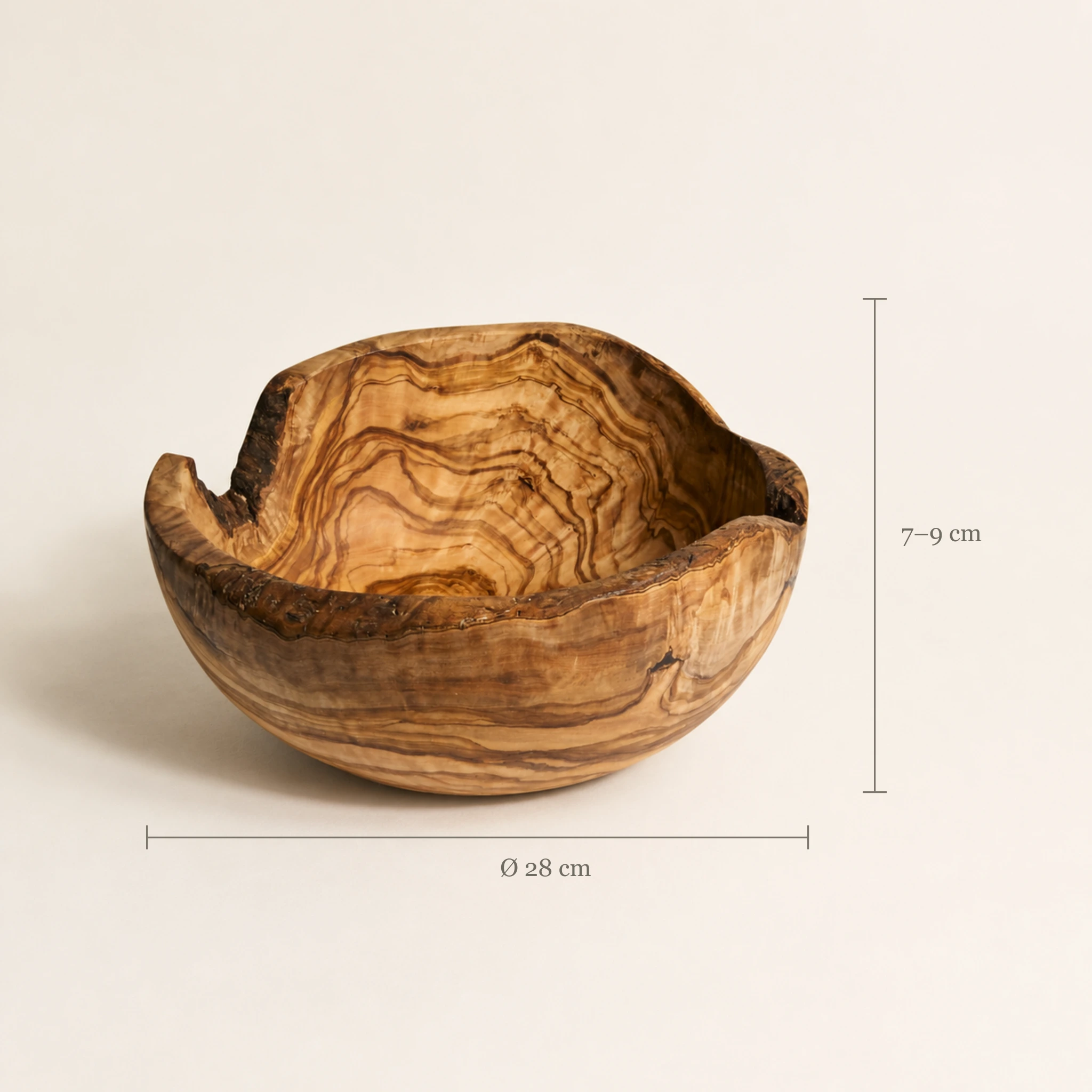 Saladier rustique de diamètre 28 cm et de hauteur 7 à 9 cm