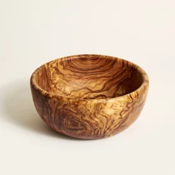 Saladier régulier en bois d’olivier de 30 cm, vue principale