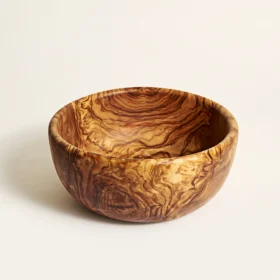 Grand saladier en bois d’olivier 30 cm – bord régulier