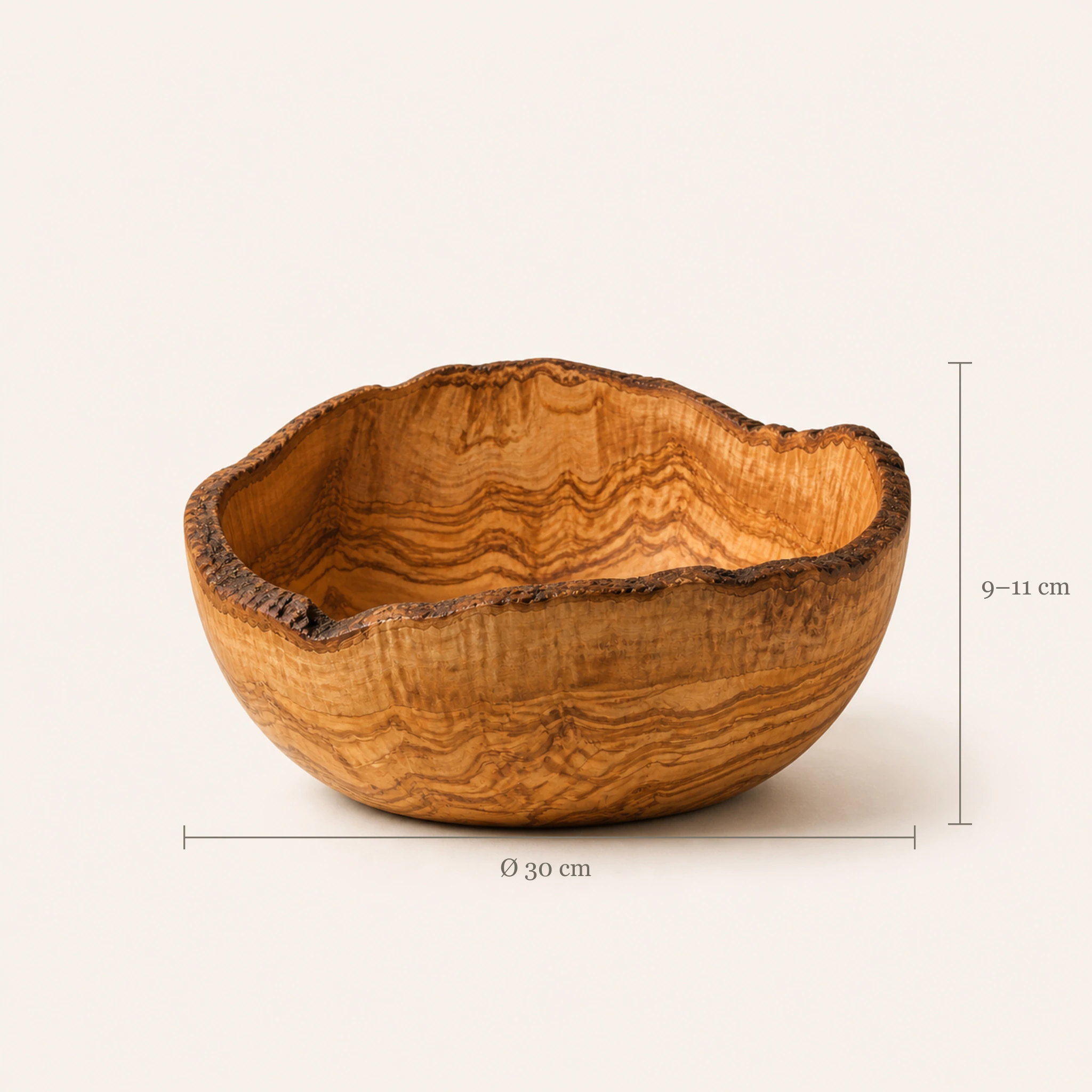 Saladier rustique de diamètre 30 cm et de hauteur 9 à 11 cm
