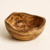 Saladier rustique en bois d’olivier disponible en 20, 22, 24 et 26 cm