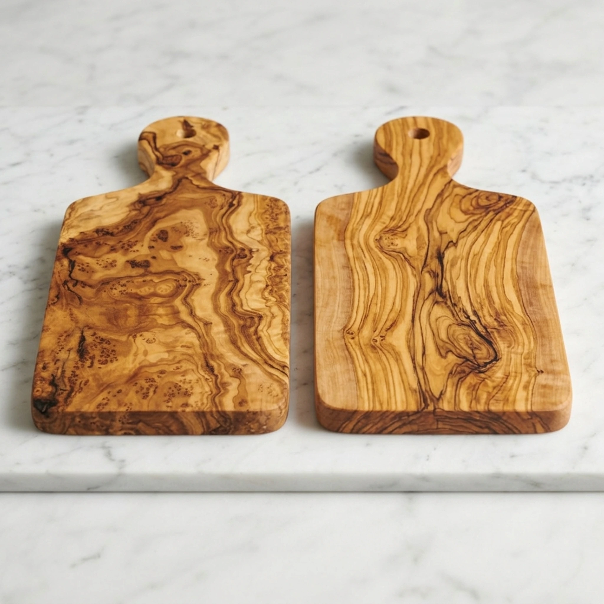Duo de planches en bois d'olivier