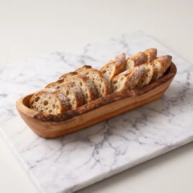 Olive Wood Fruit Bowl and Bread Basket