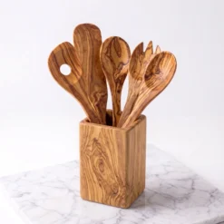 5-piece utensil set with holder, studio view